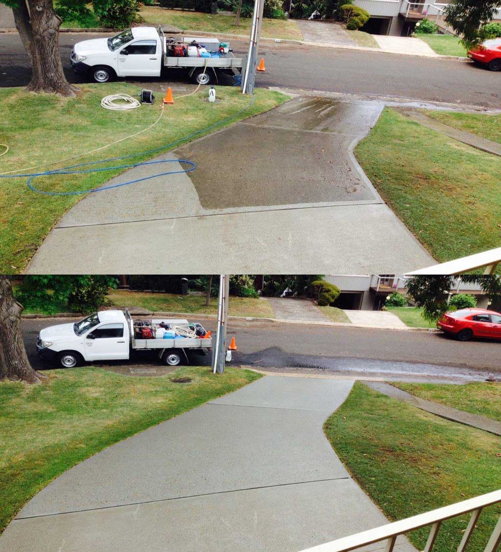 Water Blasting Driveways